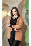 بلوزة ذات أكمام طويلة مخططة باللون الأسود مقاس كبير - 2
