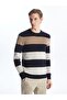Lcwaikiki Classic Crew Neck Patterned Long Sleeve Men's Knitwear Sweater (W4)