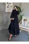 Women's Textured Belly Lined Fisto Long Tesetural Dress - 2