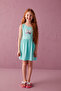 Girl's Blue Butterfly Sequin Embroidered Dress - 3
