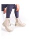 Women's Beige Martinez Model Thick Sole Waterproof Boots