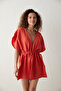 Scarlet Kaftan Penti̇ Orange Kaftan - 3