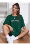 Oversize Cool Mom Printed Women's White T-Shirt
