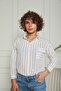 Double Striped Single Pocket Milk Brown Shirt 1500056 - 4