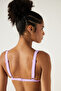 Basic Deep V Model Lilac Bikini Top - 5