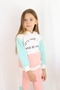 Girl's 3 Thread Thick Fabric Pieced Model Tracksuit Set - 5