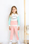 Girl's 3 Thread Thick Fabric Pieced Model Tracksuit Set - 8