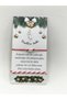 New Year's Gift Glass Pearl Detailed Red Bracelet and Red and White Lucky Rope