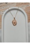 Gold Pearl Enamel R Letter Women's Necklace