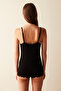 Wool Lace Wool Black Undershirt - 4