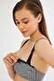 Μαύρο και άσπρο ριγέ Μπικίνι Basic Mama Maternity - 4