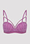 حمالة صدر مدعومة بدون حمالات من Heart Strappy Lilac Underwire - 6