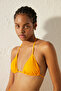 Basic Üçgen Açık Turuncu Bikini Üstü - 3