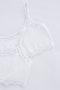 White Colored Girl's Lace 2-Piece Half Undershirt - 2