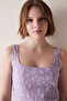 Lilac Pointel Pajama Set with Shorts - 2