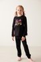 Black Girl's Hocus Pocus Printed Pajama Set - 4