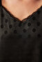 Luna Satin Black Shorts Pajama Set - 4