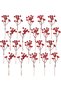 10 Pieces 18 cm Kokina Red Berry Christmas Ornament New Year's Gift T-105 - 2