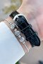 Women's Wristwatch with Dial Metallic Band Black Color 2 Years Warranty - 5
