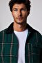 Oversize Long Sleeve Wide Fit Plush Collar Men's Shirt - 2