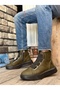 BA0142 Banded Men's High Sole Khaki Sports Boots - 2