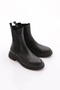 1501 Women's Stretch Detailed Boots Black Floater Genuine Leather - 2