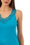 Özkan 2001 Women's Cotton Ribbed Lace Laced Magnolia Tank Top - 6
