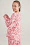 Pink Melange Pink Flowers Sweatshirt - 4