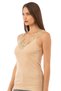 Özkan 2001 Women's Cotton Ribbed Lace Laced Magnolia Tank Top - 4
