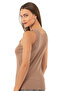 Özkan 2001 Women's Cotton Ribbed Lace Laced Magnolia Tank Top - 3