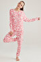 Pink Melange Pink Flowers Sweatshirt - 5