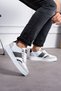 901 White Laced Cream Detail White Sole Comfortable Men's Sports Shoes - 3