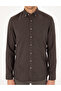 Brown Slim Fit Long Sleeve Shirt 50298570 -Vr029 - 6
