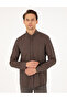 Brown Slim Fit Long Sleeve Shirt 50292248-Vr029 - 3