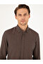Brown Slim Fit Long Sleeve Shirt 50292248-Vr029 - 2