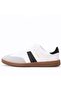 29787 White Gray Orthopedic Leather Daily Light Comfortable Lace-Up Running Sports Walking Sneakers