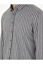 Gray Regular Fit Striped Long Sleeve Shirt 50292164-Vr024 - 7