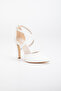 Women's Stiletto High Heel Strappy White Stiletto - 4