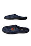 Men's Navy Blue - Gray - Black Patterned Orthopedic Sole Daily Indoor Slippers Gzeer202-302 - 4