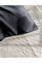 Vachel Double 100% Cotton Printed Satin Bed Sheet Pieces Duvet Cover Set - Anthracite - 7