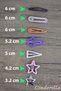 Set of 6 Matte Soft Colored Rectangular Snap Hair Clips - Girls' Snap Side Hair Clips - 4