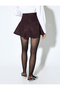 X Melis Ağazat - Voluminous Mini Tweed Skirt with Rhinestoned Button Detail - 4