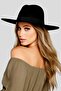Women's Black Stamped Fedora Hat - 6