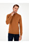 Brown Slim Fit Half Turtleneck Basic Knitwear Sweater 50296614-Vr163 - 3