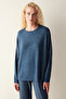 Comfortable Long Sleeve Trousers Navy Blue Pajama Set - 3