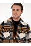 Brown Classic Lapel Double Pocket Knitted Shirt Jacket 50298601-Vr163 - 2