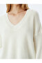 V-Neck Basic Long Knit Sweater - 5