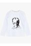 Children's Ataturk Printed Thin Long Sleeve Cotton Blouse - 3