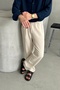 Linen Men's Trousers - Baggy Fit, Elastic Waist