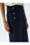 Pen Midi Navy Blue Women's Skirt 5Wak70065Uw - 5